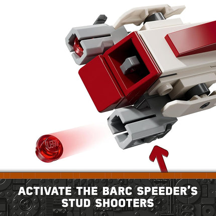 LEGO Star Wars BARC Speeder Escape Set, Buildable The Mandalorian Toy for 8+ Year Old Boys & Girls, Speeder Bike Model Kit Includes 3 Character Minifigures & a Grogu Figure, Kids' Building Toys 75378