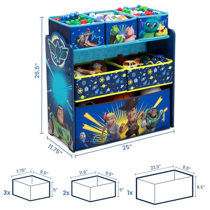 Delta Children Disney/Pixar Toy Story 4 6 Bin Design and Store Toy Organizer