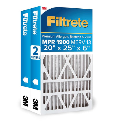 Filtrete 20x25x6 AC Furnace Air Filter, MERV 13, M
