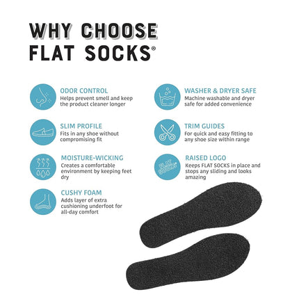 FLAT SOCKS Chaussettes invisibles, Doublure de chaussure sans chaussettes, Antidérapantes, Anti-odeur, Lavables, Semelles pour chaussures portées pieds nus pour hommes et femmes, Caniche, Petit