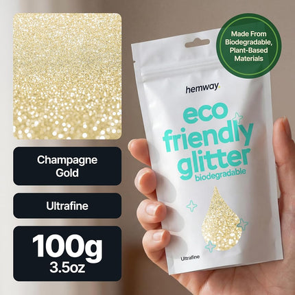 Hemway Eco Friendly Biodegradable Glitter 100g / 3.5oz Bio Cosmetic Safe Sparkle Vegan for Face, Eyeshadow, Body, Hair, Nail and Festival Makeup, Craft - 1/128" 0.008" 0.2mm - Red