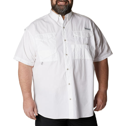 Columbia Men's Bonehead Short Sleeve Shirt, White, XS