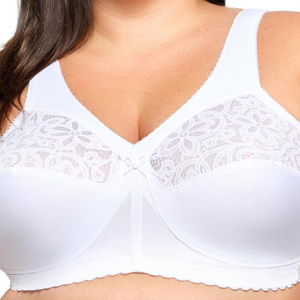 Glamorise MagicLift Cotton Support Wirefree Bra 1001 (Women's & Women's Plus) White