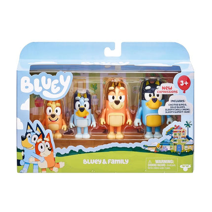 Bluey Bluey & Family Figure 4-Pack, Bingo, Bandit 