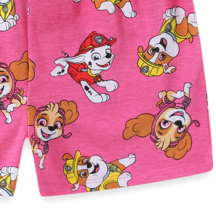 Nickelodeon Paw Patrol 2 Pack Short Sleeves Tee and Shorts Set for Girls, Kid’s Outfit Bundle, Size 3T Light Gray