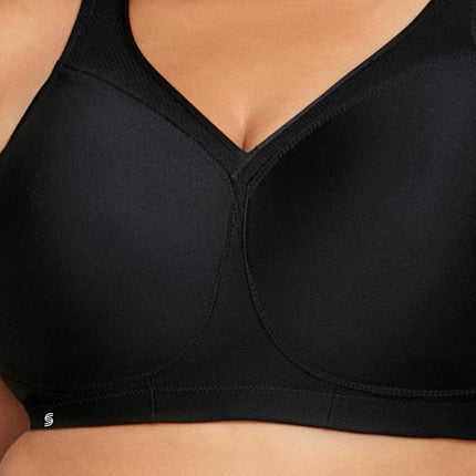 Glamorise MagicLift Seamless Sports Wirefree Bra 1006 (Women's & Women's Plus) Black
