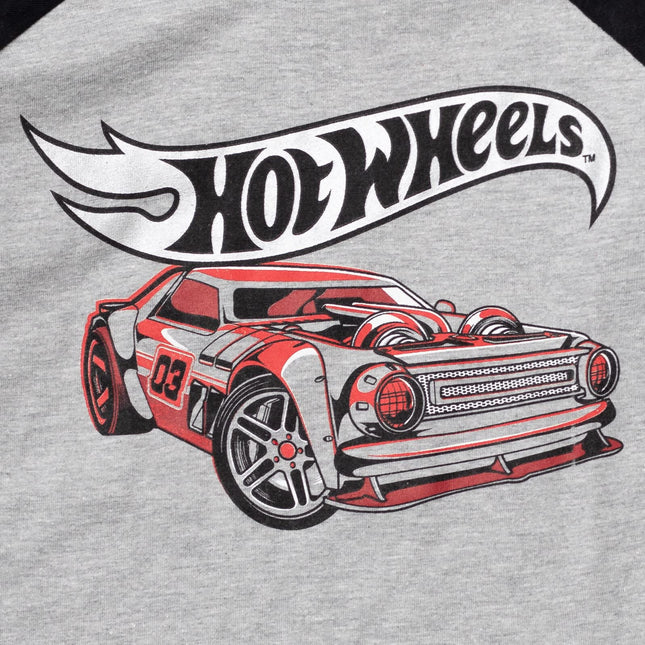 Lot de 2 T-shirts Hot Wheels pour tout-petits garçons Gris/Rouge 4T