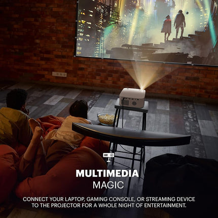 KODAK FLIK X10 Full HD Multimedia Projector Kit | 1080p Mini Compact Portable Home Theater System Bundle with 100� Projection Screen, Remote Control, Tripod Stand, HDMI Cable, Hooks & Carry Case