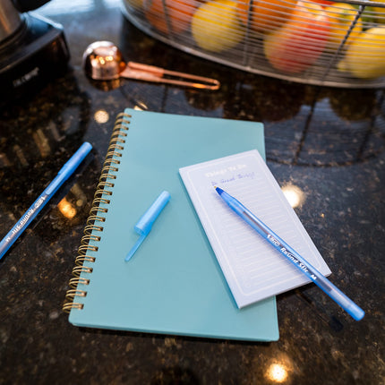 Bolígrafo BIC Round Stic Xtra Life, punto mediano (1.0mm), azul, cuerpo redondo flexible para comodidad de escritura (paquete de 9, 540 unidades en total)