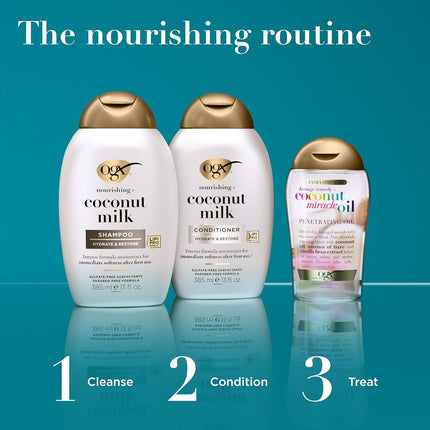 Ogx Nourishing + Hydrating Coconut Milk Shampoo For Dry Hair 750ml