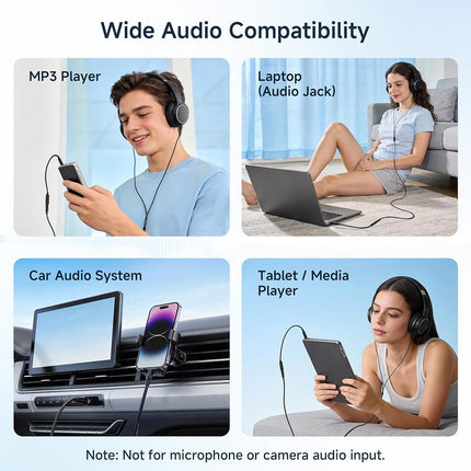 Cable Matters Combo-Pack TRS 2.5 mm and 3.5 mm Headphone Adapter Kit (1X 2.5mm to 3.5mm Converter and 1X 3.5mm to 2.5mm Converter) in Black - 4 Inches