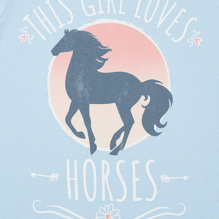 The Children's Place Girls' Short Sleeve Graphic T-Shirt 2-Pack, Boots Bows & Rodeos/This Girl Loves Horses, XX-Large