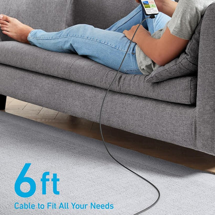 Anker USB C Charging Cable with Angled Plug, 180 cm x 2, USB A to 90 Degree USB C Robust Braided Cable, Right Angle, Compatible with iPhone 16/15, Galaxy Note 10/S10, Huawei, LG, Smartphone (USB 2.0)