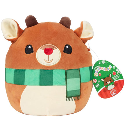 Squishmallows Original 8-Inch Rudolph The Red Nosed Reindeer - Official Jazwares Christmas Plush - Collectible Soft & Squishy Stuffed Animal Toy- 2025 Limited Edition - Gift for Kids, Girls & Boys