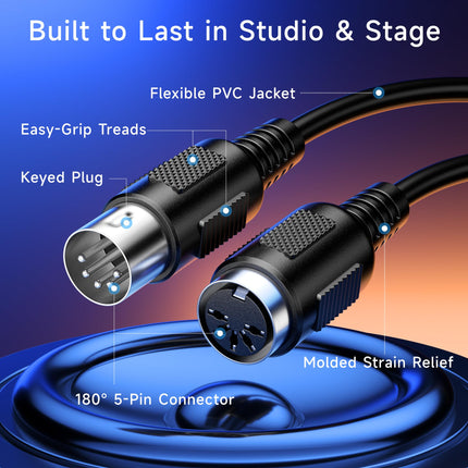 Cable MIDI Cable Matters 500081-BLK