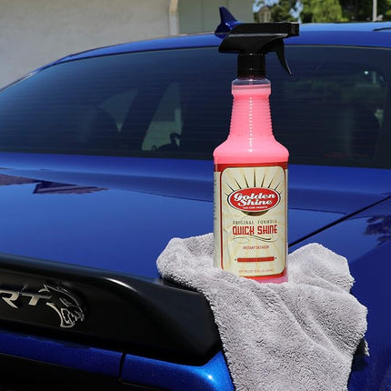 GOLDEN SHINE Quick Shine Instant Detail Spray, 32 Ounce Bottle Cleans and Shines Your Vehicle 10032