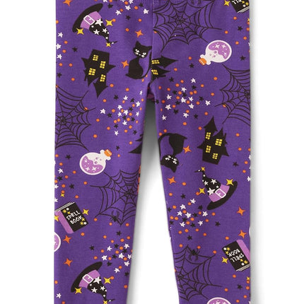 The Children's Place Baby Girls' and Toddler Halloween Print Legging, Morado Intenso, 6-9 Meses