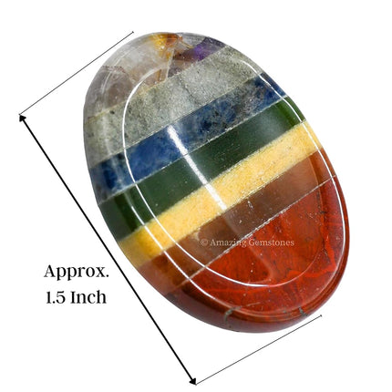 Amazing Gemstone Titanium Aura Quartz Worry Stone Crystals and Healing Stones - Worry Stones for Stress Relief Gift - Piedra Crystal Fidget for Meditation, Relaxation - Unique Stocking Stuffers & Birthday Gifts