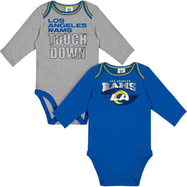 Gerber Unisex Baby Standard NFL 2 Pack Long Sleeve