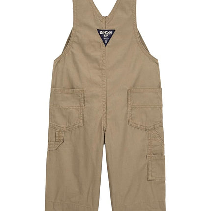OshKosh B'Gosh Boys World's Best Overalls, Brown Canvas, 3M, Brown Canvas, 3 Months