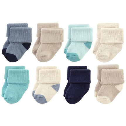 Hudson Baby Calcetines de Felpa y Algodón para Bebé Recién Nacido Unisex, Azul Marino Topo, 0-6 Meses, Azul Marino Topo, 0-6 Meses