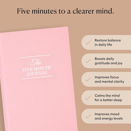 Intelligent Change: The Five Minute Journal - Original Daily Gratitude Journal for Happiness, Mindfulness, and Reflection - Daily Affirmations with Simple Guided Format - Undated Life Planner