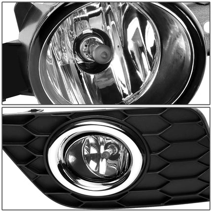 DNA Motoring FL-ZTL-324-CH Chrome Housing Clear Lens Fog Lights Replacement For AVALANCHE 1500 2500 2002-2006