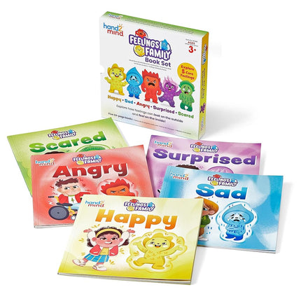 hand2mind Feelings Family Core Emotions Book Set, Social Emotional Books for Kids, Calm Down Corner Supplies, Preschool Learning Activities, Calming Corner Classroom, Toddler Easter Basket Stuffers