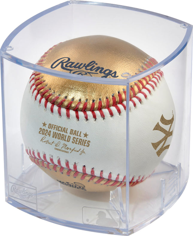 Rawlings | Official 2024 World Series Dueling Yankees vs. Dodgers | WS Dueling Ball | White/Gold Leather Dueling