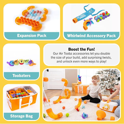 Tomy Fat Brain Toys The Original Air Toobz 3+, Air-Powered STEM Building Toys for Kids and Teens | Air Tube Science Experiments for Ages 3 Years & Older
