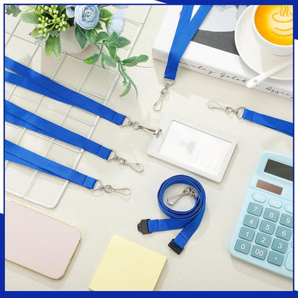 Patelai 120 Pcs Breakaway Lanyards with J Hook, Dark Blue