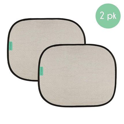 Little Chicks Static Cling Car Window Shades UPF 50+ Sun Protection - 2 Pack - Model CK103, Black