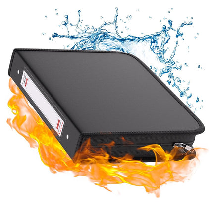 ZOOPIP Fireproof 3 Ring Binder with Zipper, 1.5 In
