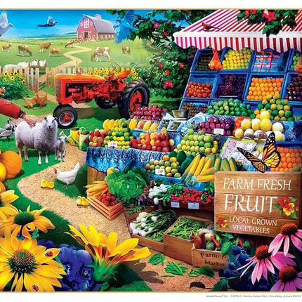 Masterpieces 750 Piece Jigsaw Puzzle for Adults and Family - Fresh Farm Fruit - 18"x24"