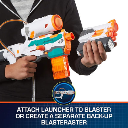 Nerf Modulus Tri-Strike Blaster - Create 3 Different Blasters - Fire Elite, Mega, or Rocket Darts - Comes with Barrel, Stock, Darts
