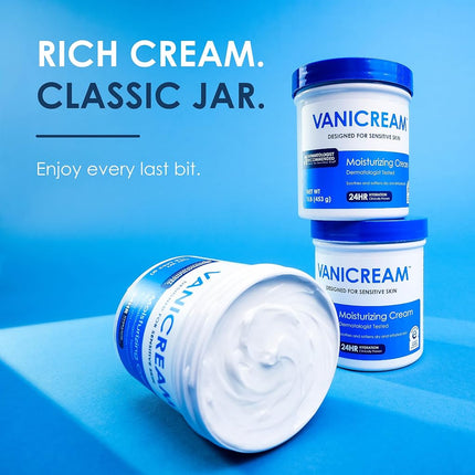 Vanicream Moisturizing Skin Cream for sensitive skin - can be used for eczema, psoriasis, ichthyosis, and itch - dermatologist tested - free of dye, fragrance, and preservatives - 16 oz