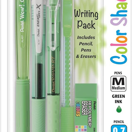 Pentel Color Shades Writing Pack - Pastel Light Green (BLBKALZBPK), Lime Green