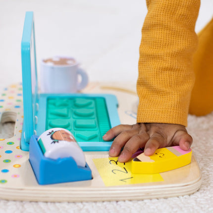 Melissa & Doug Wooden Work & Play Desktop Activity Board | Sensory Toys for Boys & Girls | 12+ Months - FSC Certified