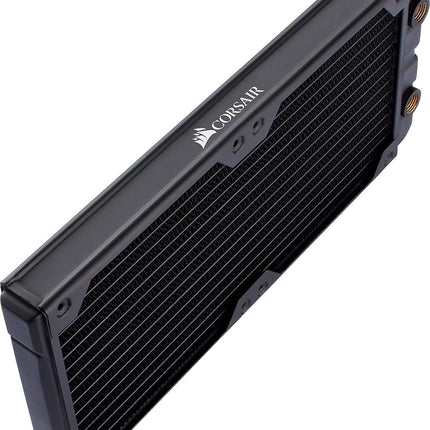 Corsair Hydro X Series, XR5 280 mm Water Cooling Radiator (Dual 140 mm Fan Mounts, Easy Installation, Premium Copper Construction, Polyurethane Coating, Integrated Fan Screw Guides) Black