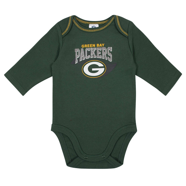 NFL Gerber Lot de 2 bodys à manches longues pour bébé unisexe, couleur de l'équipe, 0-3 mois