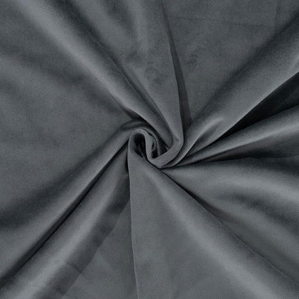 HPD Half Price Drapes Velvet Blackout Curtains/Drapes - 96 Inches Long 1 Panel Blackout Curtain Signature Pleated for Living Room & Bedroom - 25W X 96L, Natural Grey