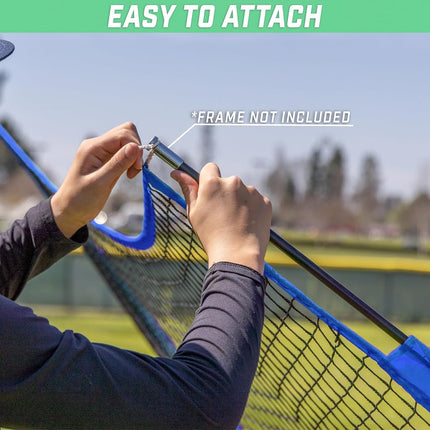 GoSports Team Tone Replacement 7 ft x 7 ft Baseball/Softball Net - Compatible with GoSports Brand 7 ft x 7 ft Baseball Net - Frame Not Included - Royal