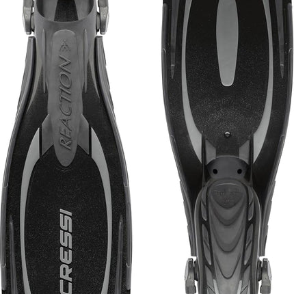 Cressi Reaction Adult Scuba Diving Open Heel Fins with Bungee Strap