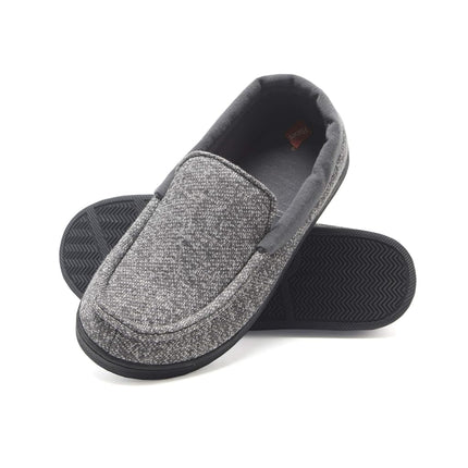 Hanes Boy's ComfortSoft Venetian Indoor/Outdoor Moccasin Slipper, Navy, Small Little Kid