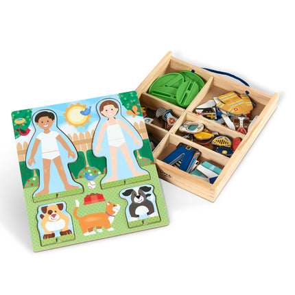 Set de Muñecas Magnéticas de Madera de Melissa & Doug para Jugar a Disfrazarse por Profesiones