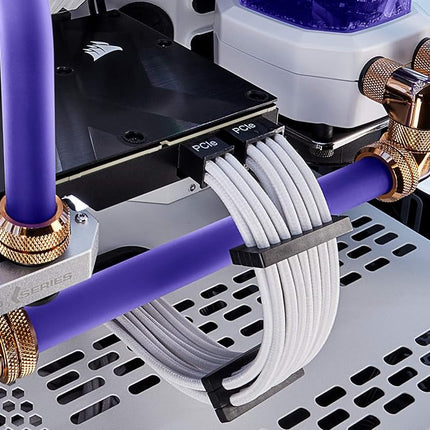 CORSAIR Hydro X Series XT Tube rigide 12 mm (Tube droit en PMMA, Construction résistante, Facile à couper) Transparent Satiné