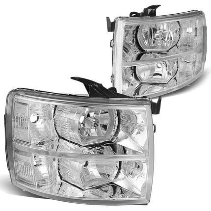 DNA MOTORING HL-OH-CSIL07-CH-CL1 Pair of Chrome Ho