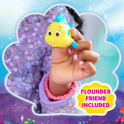 Figura de juguete de la sirenita Ariel de Disney Junior de Just Play con efecto burbuja y función de sonido, 8 piezas, juguete infantil a partir de 3 años