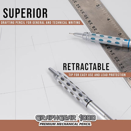 Pentel Graph Gear 1000 Automatic Drafting Pencil, 0.3mm, Brown Accents, 1 Pencil (PG1013E)
