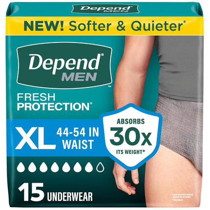 Depend FIT-FLEX Incontinence Underwear for Men, Ma